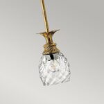 Plantation Solid Burnished Brass 1 Lamp Mini Pendant Ceiling Light