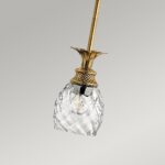 Plantation Solid Burnished Brass 1 Lamp Mini Pendant Ceiling Light