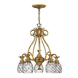 Hinkley Plantation solid burnished brass 5 light chandelier main image