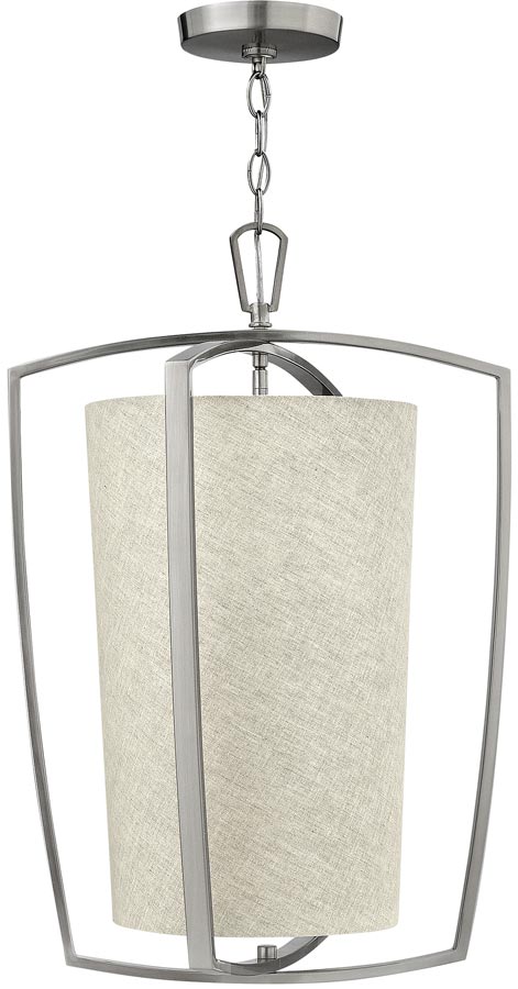 Hinkley Blakely Brushed Nickel 3 Lamp Kitchen Pendant Light