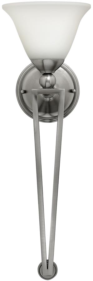 Hinkley Bolla Quality Art Deco Style Torchiere Wall Light Satin Nickel