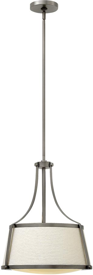 Hinkley Charlotte Antique Nickel Retro 3 Light Kitchen Pendant