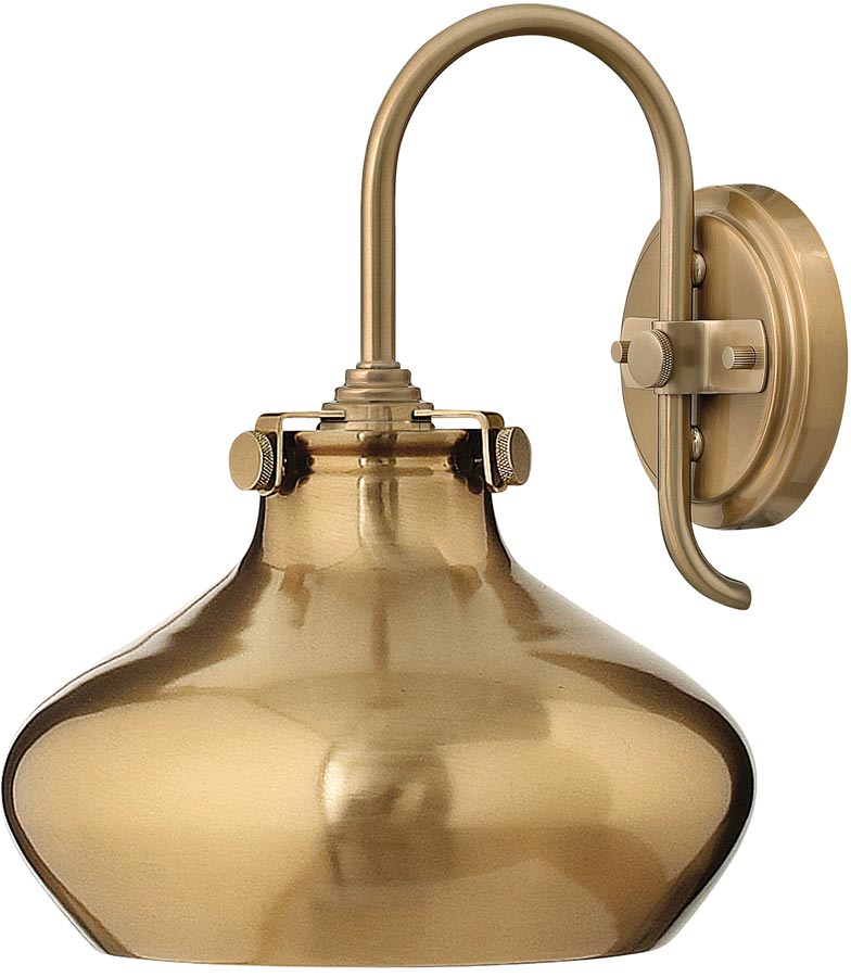 Hinkley Congress Wall Light With Brushed Caramel Metal Shade