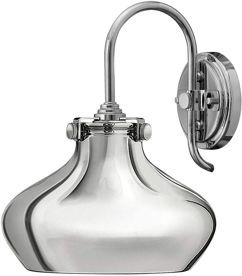 Hinkley Congress Chrome Wall Light With Chrome Metal Shade