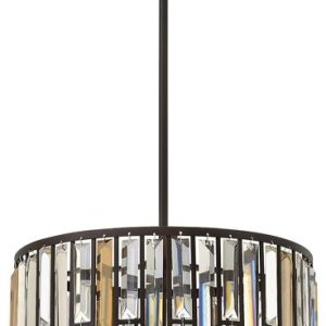 Hinkley Gemma Luxury 3 Light Crystal Cylinder Pendant Vintage Bronze