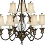 Hinkley Plantation Large 10 Light Chandelier Peal Bronze