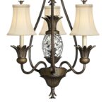 Hinkley Plantation 3 Arm Chandelier Pearl Bronze