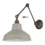 Hoxton Swing Arm Wall Light Solid Antique Brass Fitting Only