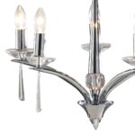 Dar Hyperion 5 Arm Dual Mount Chandelier Chrome