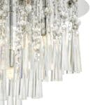 Iclyn Stunning 5 Light Flush Crystal Ceiling Light Chrome