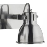 Dar Idaho Switched 2 Light Wall Spotlight Natural Chrome