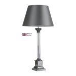 Imperial Large Column Table Lamp Base Only Pewter / Glass