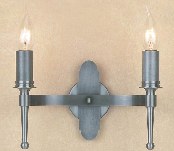 Impex Blenheim Sterling Iron Work Twin Wall Light Made In Britain