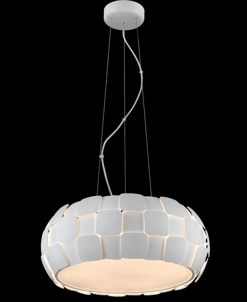 Impex Brigitte Modern White 6 Light Low Energy Pendant