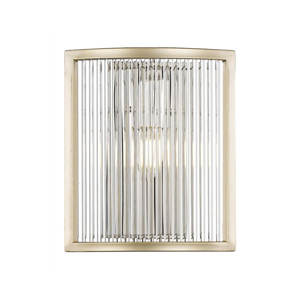 Impex Antigua 1 Lamp Art Deco Style Wall Light Crystal Rods Matt Gold