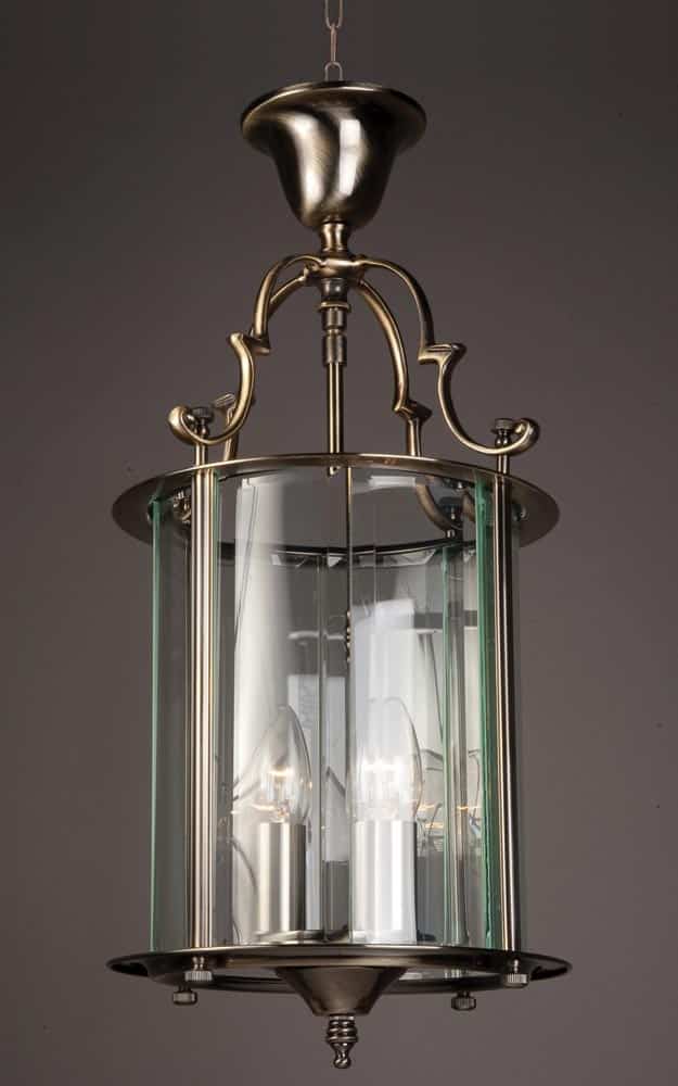 Impex Colchester Georgian 3 Light Hanging Lantern Antique Brass