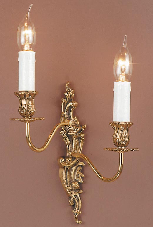 Impex Dauphine Louis Philippe Style Left Hand Twin Wall Light Solid Brass