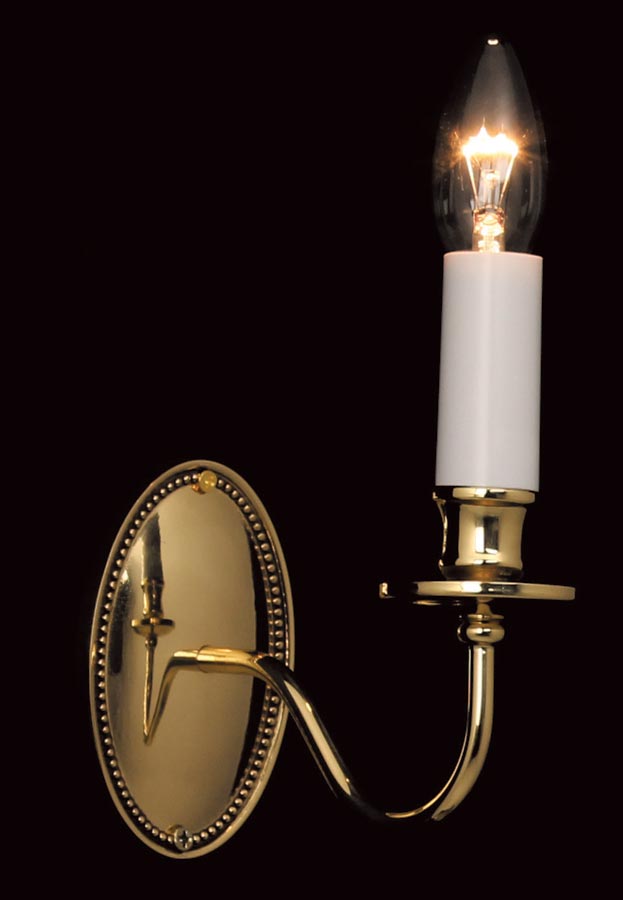 Impex Georgian Solid Brass 1 Lamp Wall Light Brooklands Collection