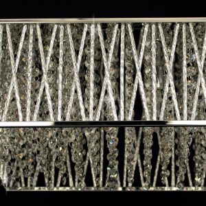 Impex Melenki Chrome Flush 4 Light Crystal Fitting Contemporary