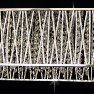 Impex Melenki Large Chrome 8 Light Crystal Pendant Contemporary