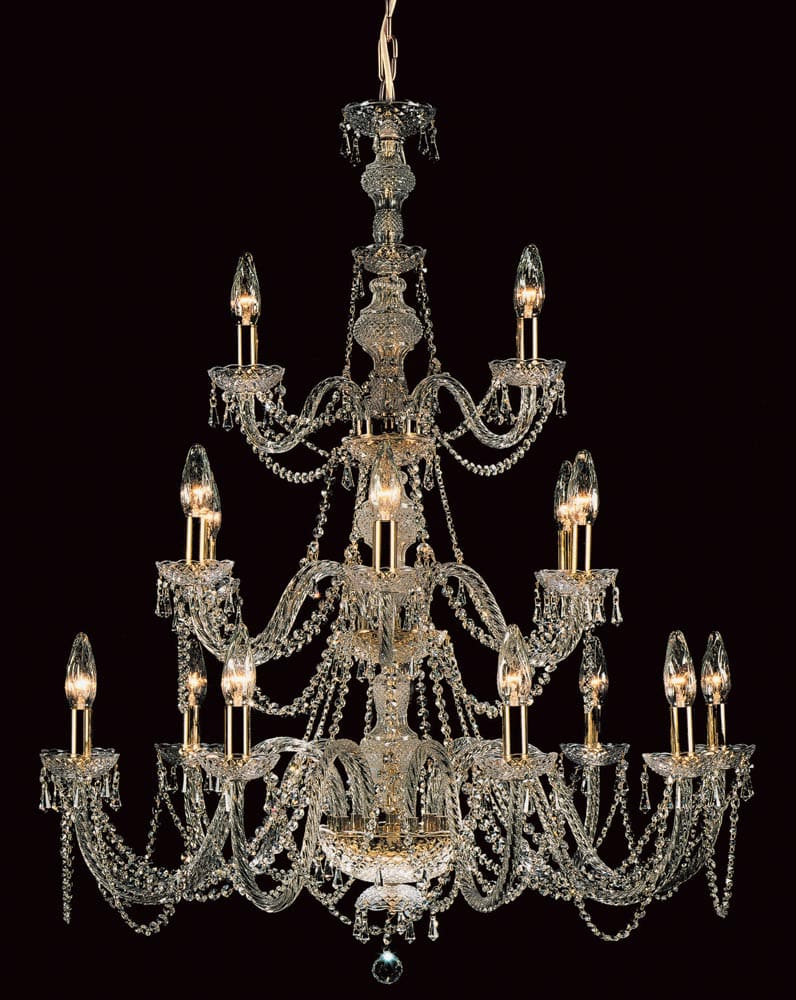 Impex Modra Large 18 Light Georgian Style Chandelier Strass Crystal