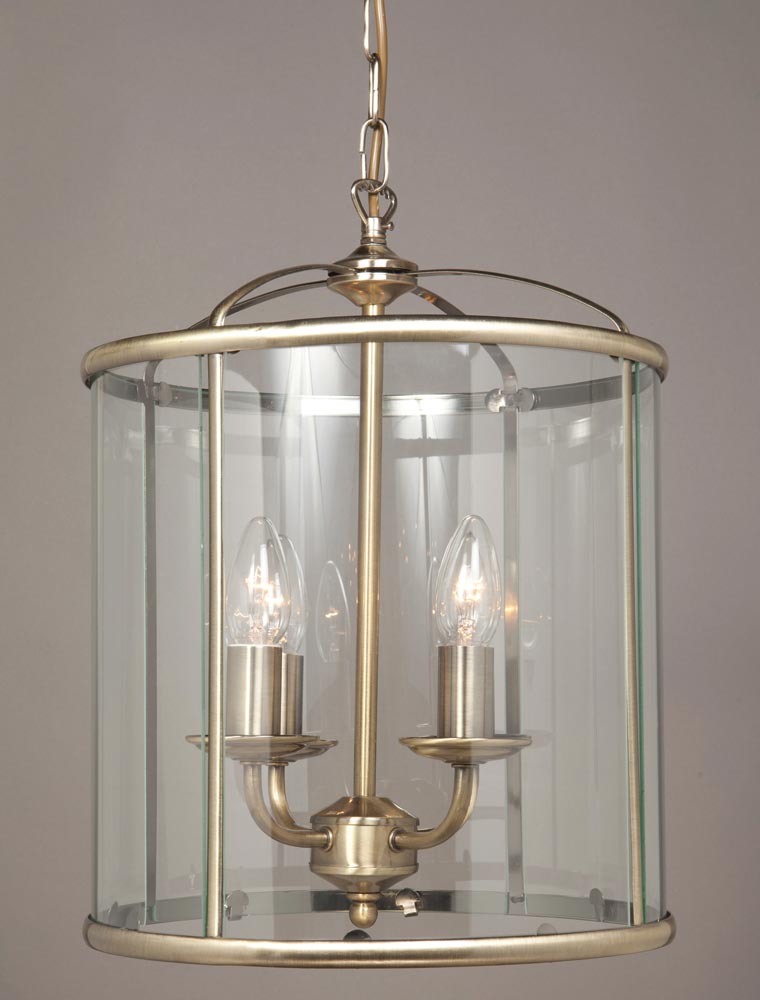 Impex Orly 4 Light Traditional Hanging Lantern In Antique Brass