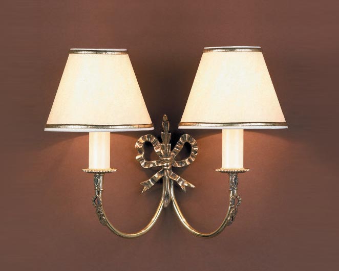 Impex Richmond Solid Brass Ribbon Design Traditional Twin Wall Light