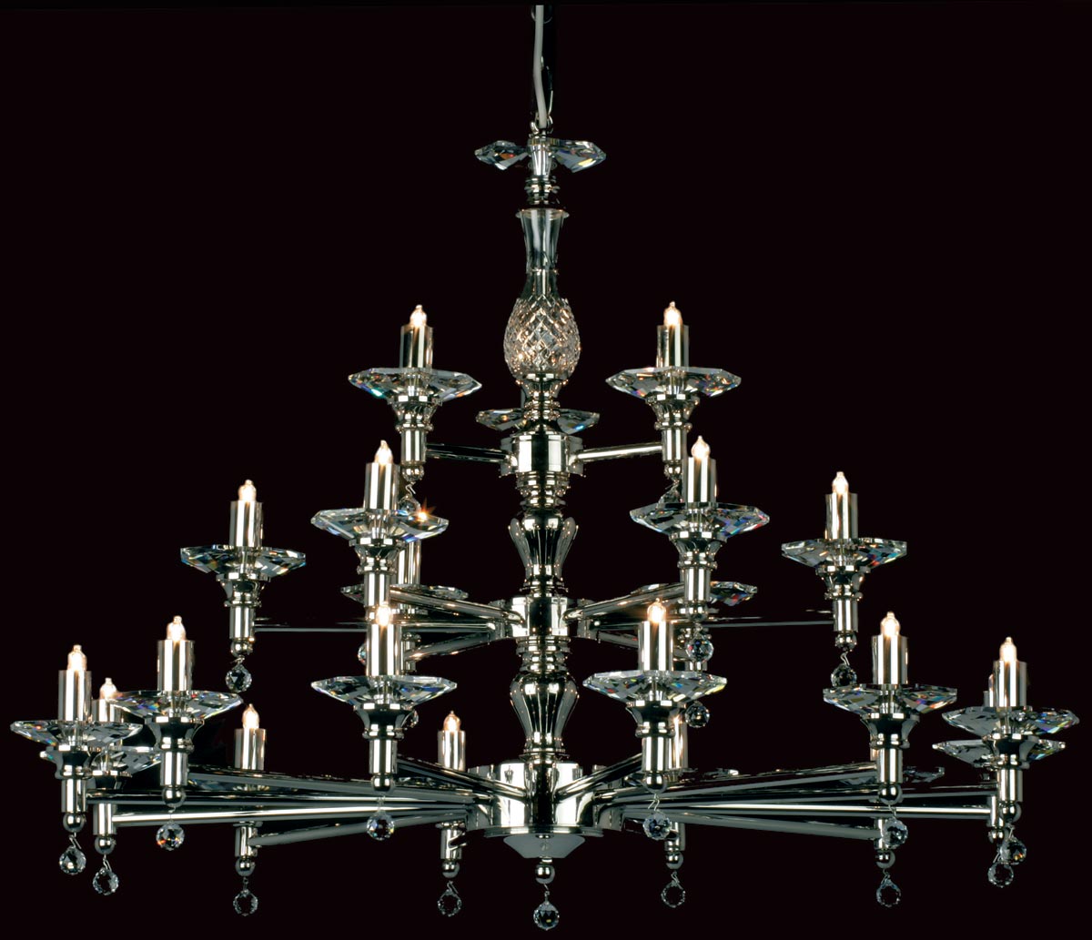 Impex San Marino Optical Glass 21 Light Traditional Large Chandelier