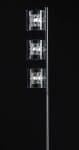 Impex Sonja Polished Chrome 3 Light Floor Lamp With K9 Crystal