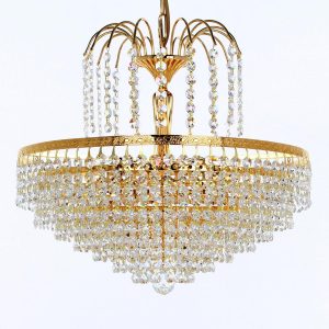 Bonn gold plated 40cm 5 light Strass crystal chandelier pendant