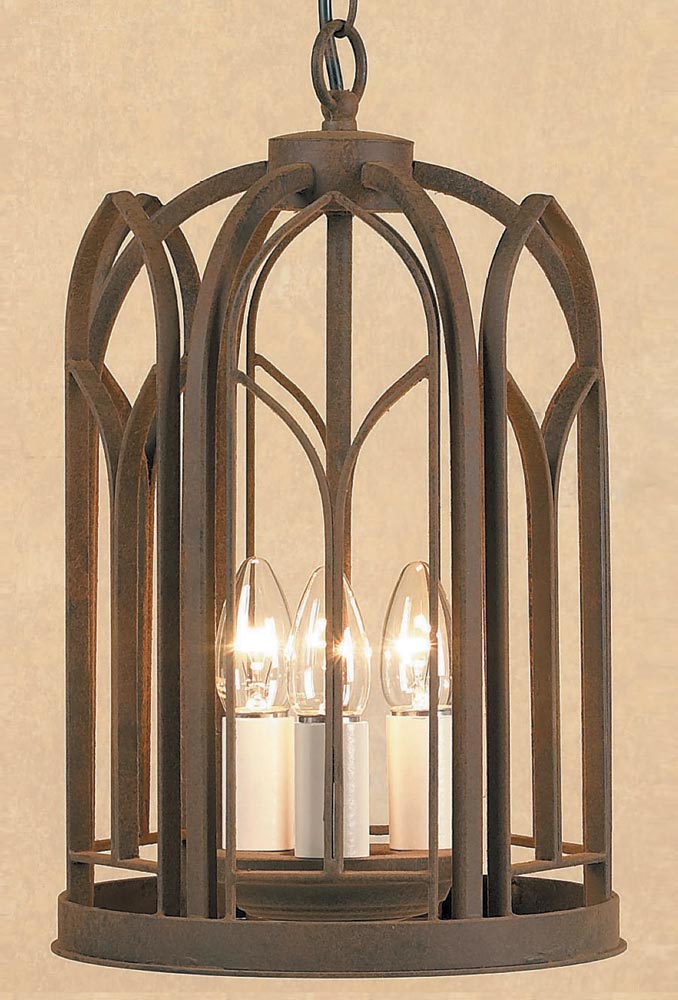 Impex Smithbrook Villa 3 Light Aged Iron Hanging lantern