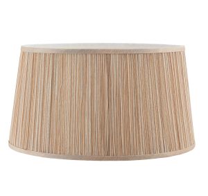 Kemp pleated faux silk beige 17 inch oval table lamp shade main image