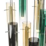 Isadora 14 Light LED Cluster Pendant Chrome Coloured Glass
