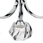 Dar Ivy 3 Arm Semi Flush Low Ceiling Light Polished Chrome