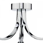 Dar Ivy 3 Arm Semi Flush Low Ceiling Light Polished Chrome