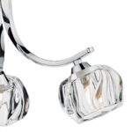 Dar Ivy 3 Arm Semi Flush Low Ceiling Light Polished Chrome