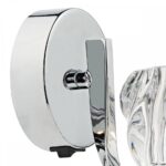 Dar Ivy Switched Single Wall Light Chrome Crystal Glass