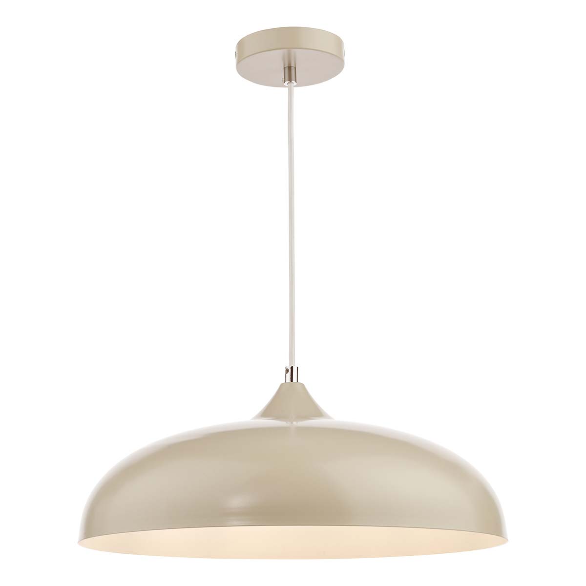 Dar Kaelan Single Light Pendant Neutral Gloss Taupe