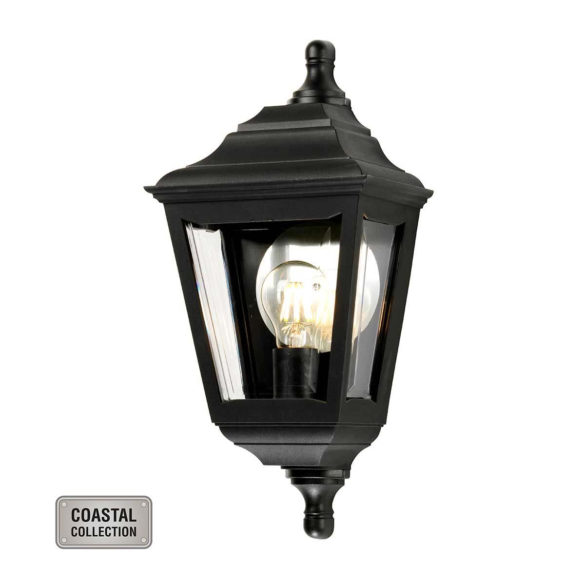 Elstead Kerry Corrosion Proof Flush Outdoor Wall Lantern Black