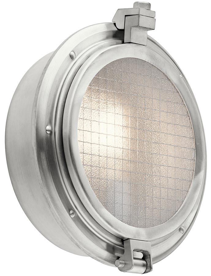 Kichler Clearpoint Outdoor Wall Light Brushed Aluminium IP44