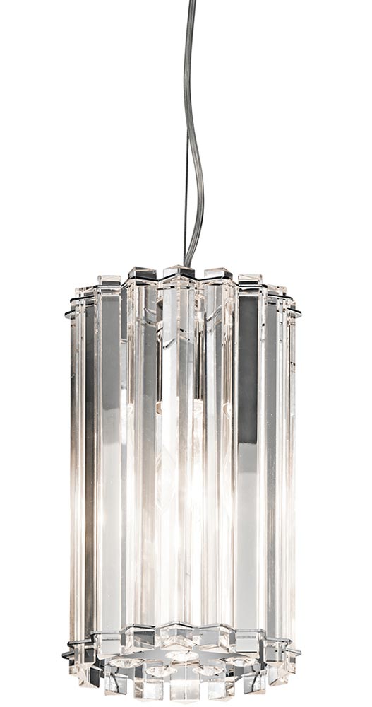 Kichler Crystal Skye 2 Light Mini Ceiling Pendant Polished Chrome IP44