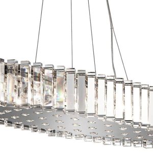 Kichler Crystal Skye Large 12 Light Island Chandelier Chrome IP44