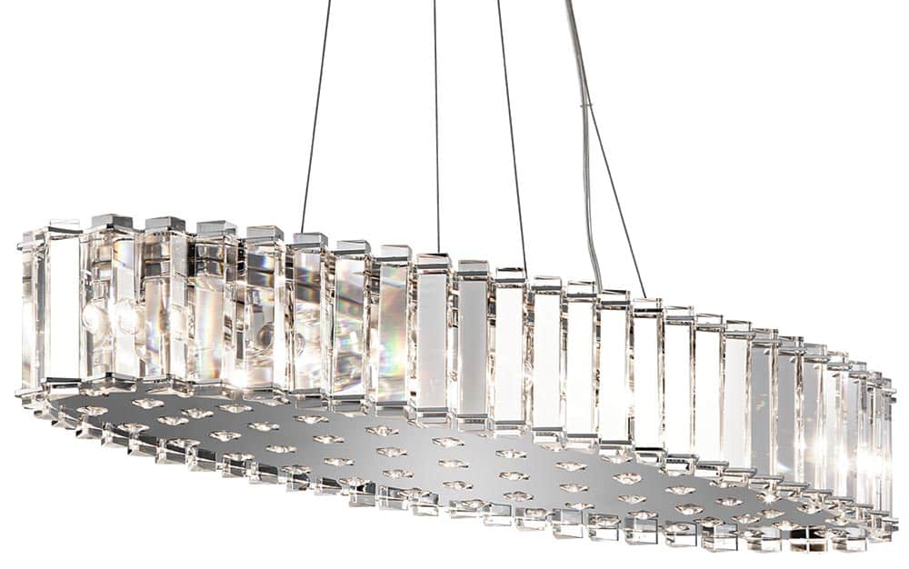 Kichler Crystal Skye Large 12 Light Island Chandelier Chrome IP44