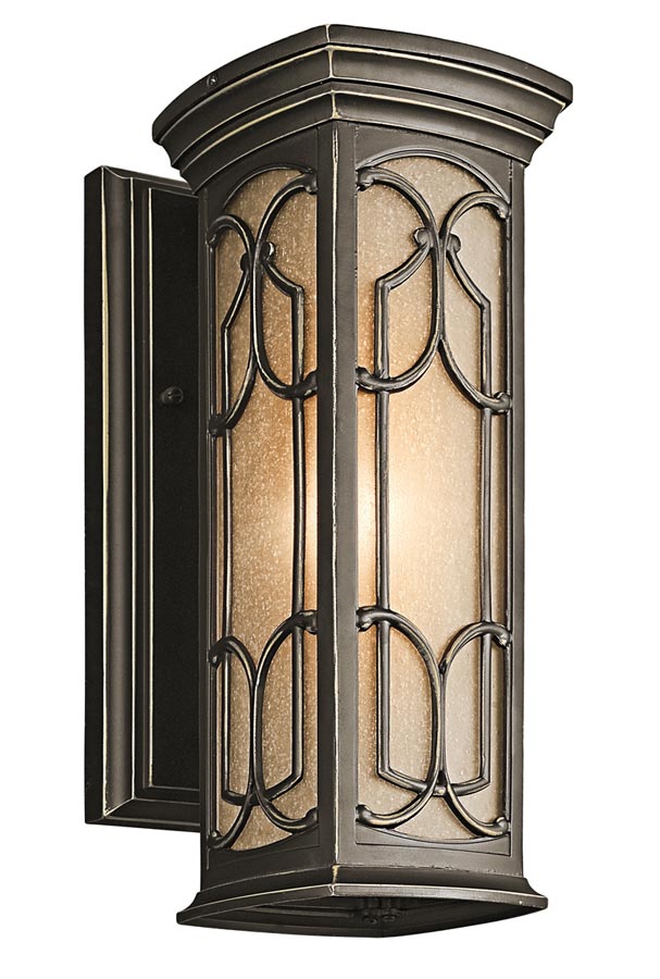 Kichler Franceasi Small Outdoor Wall Lantern Olde Bronze