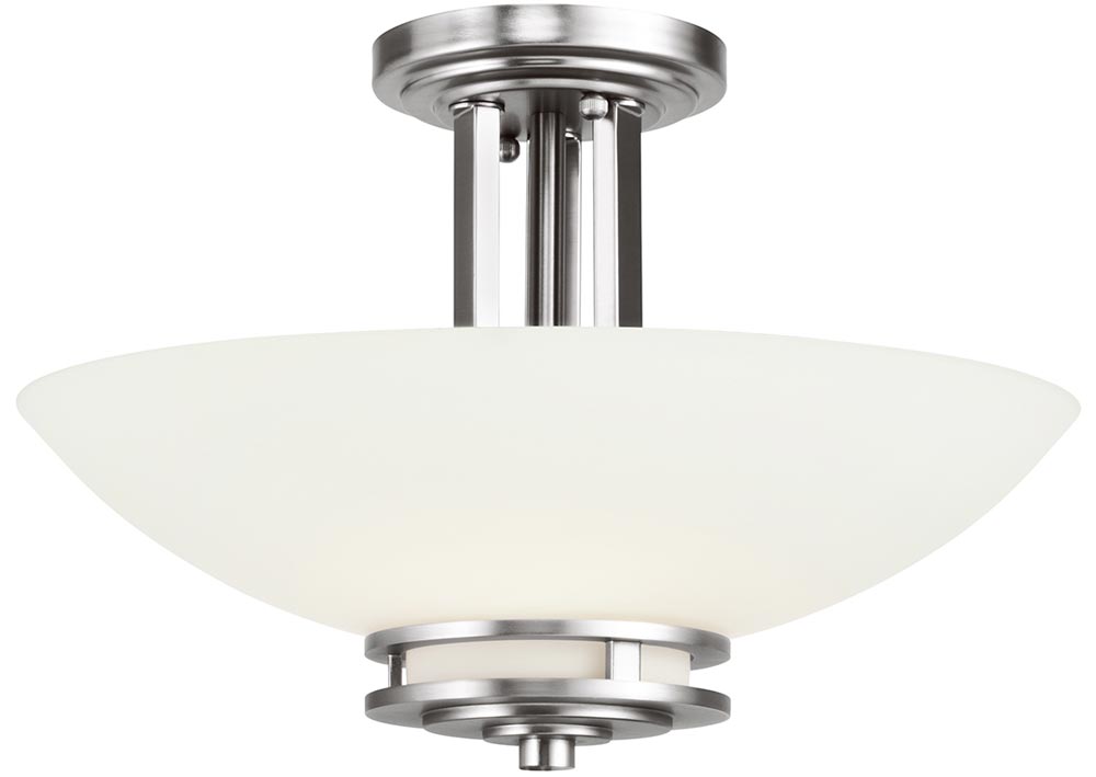 Kichler Hendrik Polished Chrome 3 Light Semi Flush Bathroom Opal Glass IP44