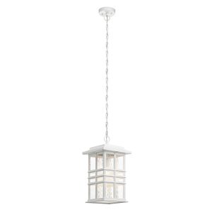 Kichler Beacon Square 1 light hanging outdoor porch lantern in white