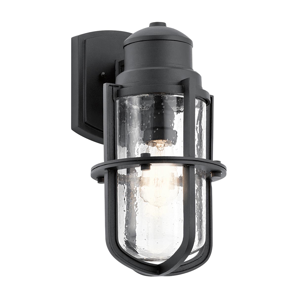 Kichler Suri Nautical 1 Light Medium Outdoor Wall Lantern Textured Black