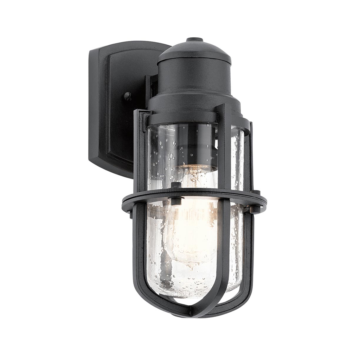 Kichler Suri Nautical 1 Light Small Outdoor Wall Lantern Textured Black