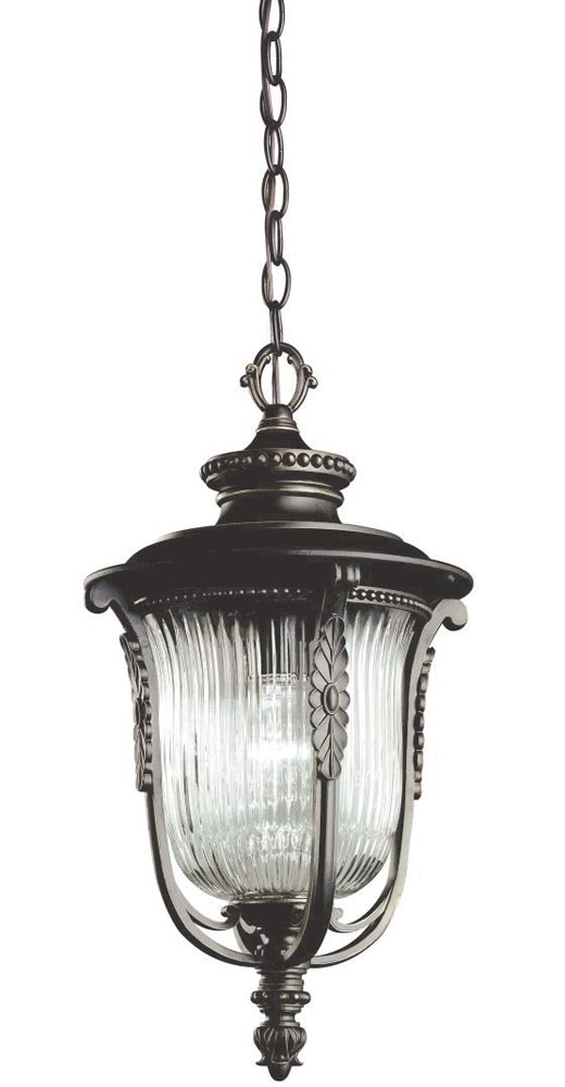 Kichler Luverne 1 Light Outdoor Porch Chain Lantern Oil Rubbed Bronze