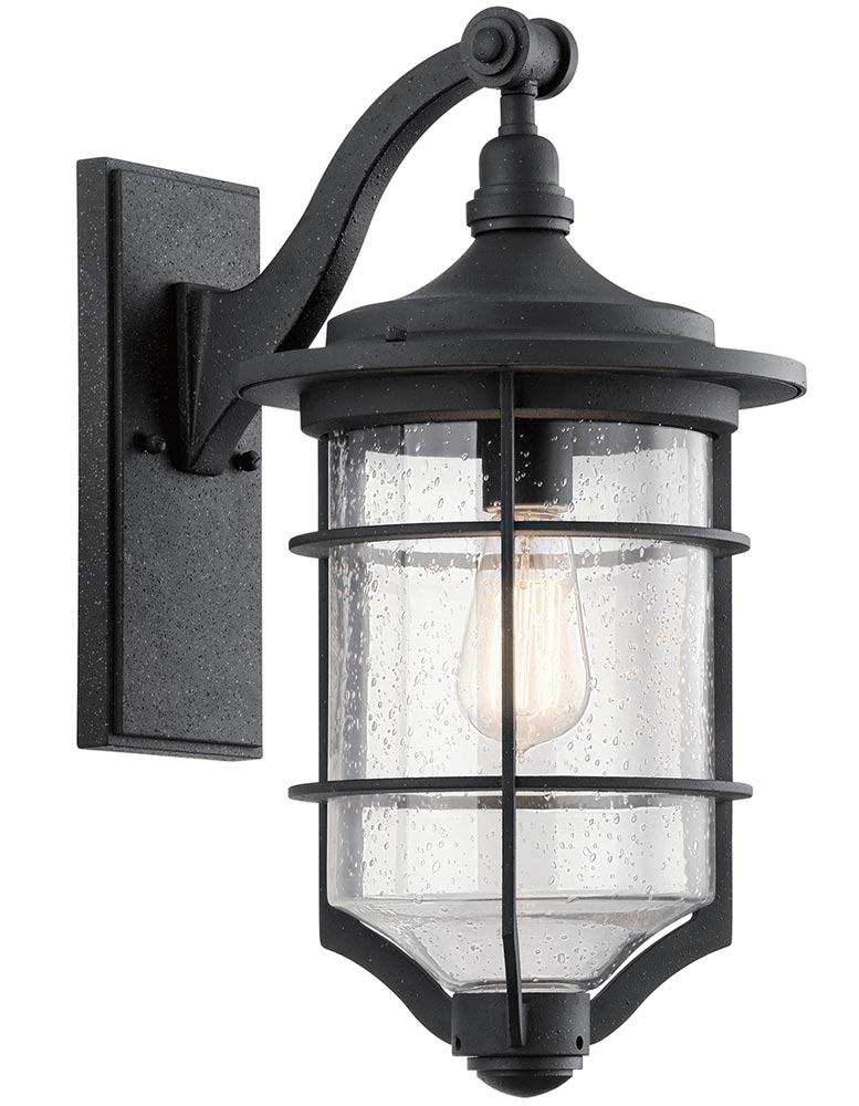 Kichler Royal Marine 1 Light Medium Outdoor Wall Lantern Black